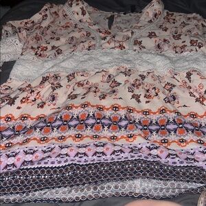 Suzanne Betro White and Red Graphic Polo Tunic